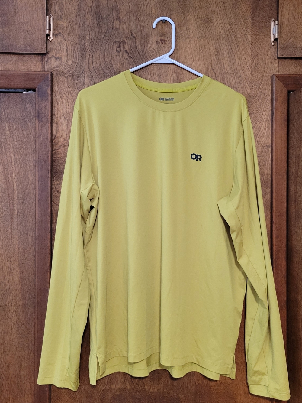 Outdoor Research Men’s Long-Sleeve Crew - Yellow Green